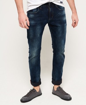 Superdry Slim Férfi Farmer Kék | XTWCL7256